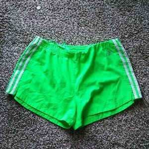 Adidas Green Running Shorts Size